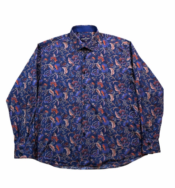 Bertigo Floral Long Sleeve Casual Mens Shirt Eize