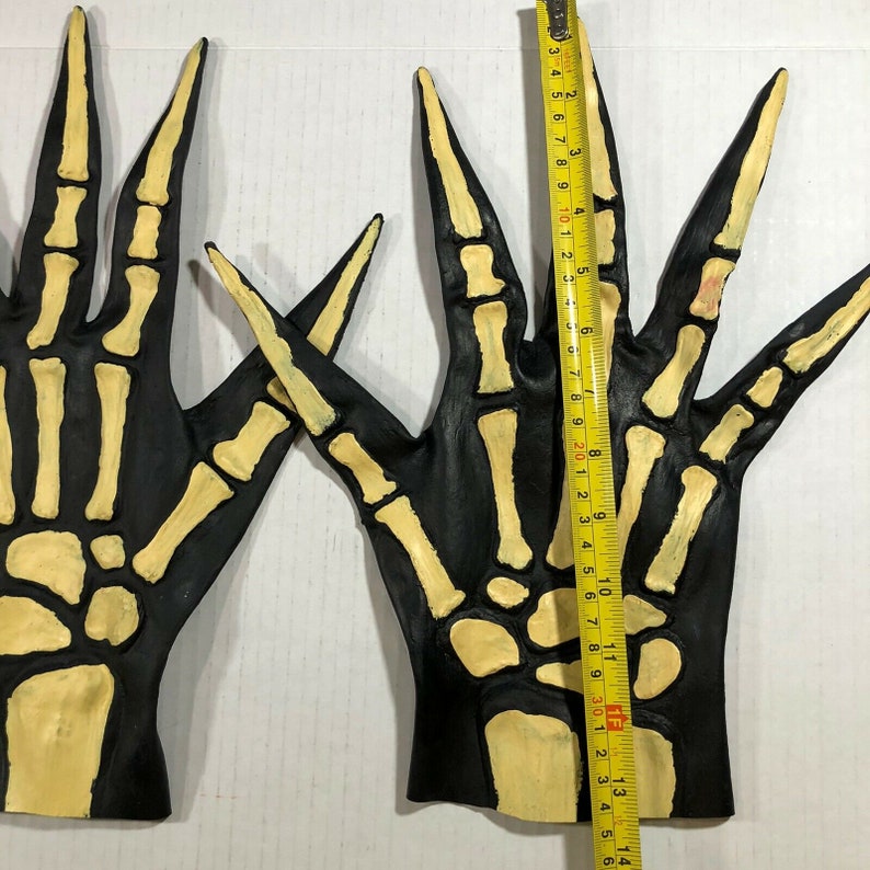 Vintage Unique Rare Skeleton Bone Gloves Halloween Costume Etsy