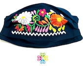 Spring Flower Embroider Facemask - Mexican Design