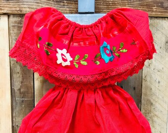 white campesino dress