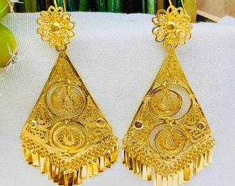 Traditional Earrings.Frida Khalo Earrings.Folckloric Earrings Free shipping Mexican Earrings Filigrana
