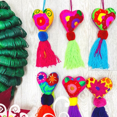 Set of 6 Christmas Pom Pom Sets - Christmas Ornaments main image 1
