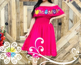 Tehuana Campesino Dress - Mexican Dress - 5 de Mayo Dress - Embroider Mexican Dress