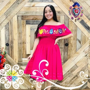 Tehuana Campesino Dress - Mexican Dress - 5 de Mayo Dress - Embroider Mexican Dress