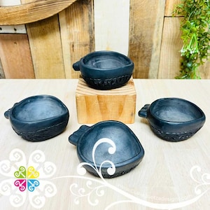 Set of 4 Corazon Barro Negro Oaxaca - Tequilero
