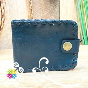 Carteira Bordada Masculina - Carteira de Couro - Carteira Mexicana
