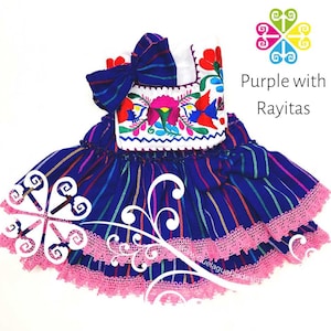 Purple Rallitas Primavera Girl Set - Mexican Children Outfit- 5 de Mayo Outfit - Mexican Authentic Outfit