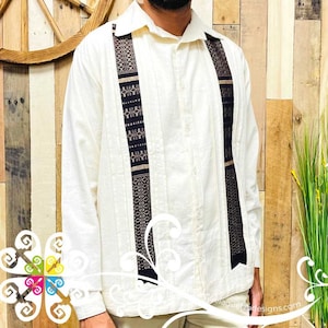 Small Long Sleeve Pedal Loom Guayabera - Guayabera Manta - Mexican Guayabera - Men Shirt