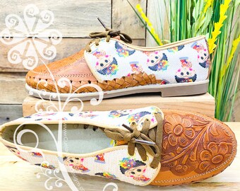 Artisan Leather Women Loafers - Mexican Shoe - Little Frida Design