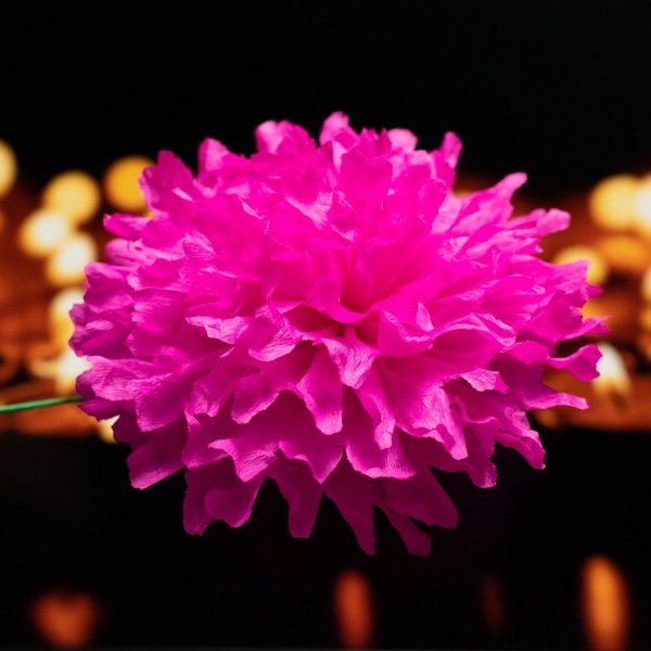 Set of Fuchsia Cempasuchil Flower  - Day of the Dead Flower - Marigold Flower - Dia de los Muertos Ofrenda decor