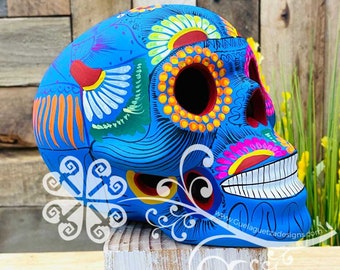 Medium Mexican Sugar Skull Dia De Los Muertos Skull Day of the Dead  Guerrero Skull Calaverita - Etsy