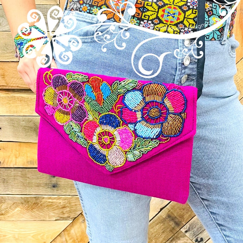 Beaded Boho Crossover - Mexican Bag - Women crossbody Bag image 1