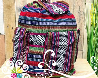 Escolar Mexican Backpack Pockets Boho School Backpack Puebla