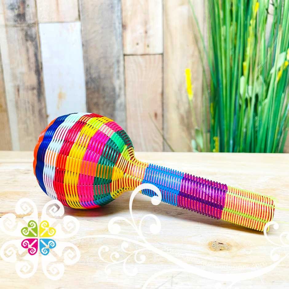 Colorido maraca de madera para bebé niño musical rattle shaker juguete (uk  stock