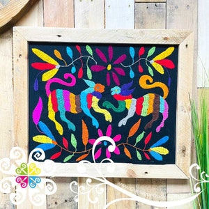 Embroidered Otomi Frame - Wall Art - Mexican Wall Art