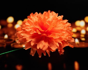 Set of Orange Cempasuchil Flower  - Day of the Dead Flower - Marigold Flower - Dia de los Muertos Ofrenda decor