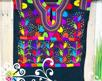 Medium Milpa Embroider Top Blusa Bordada Mexican Blouse De