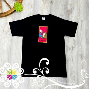 La Borracha Embroider Tee - Loteria Shirt - Mexican Shirt - Playera Loteria