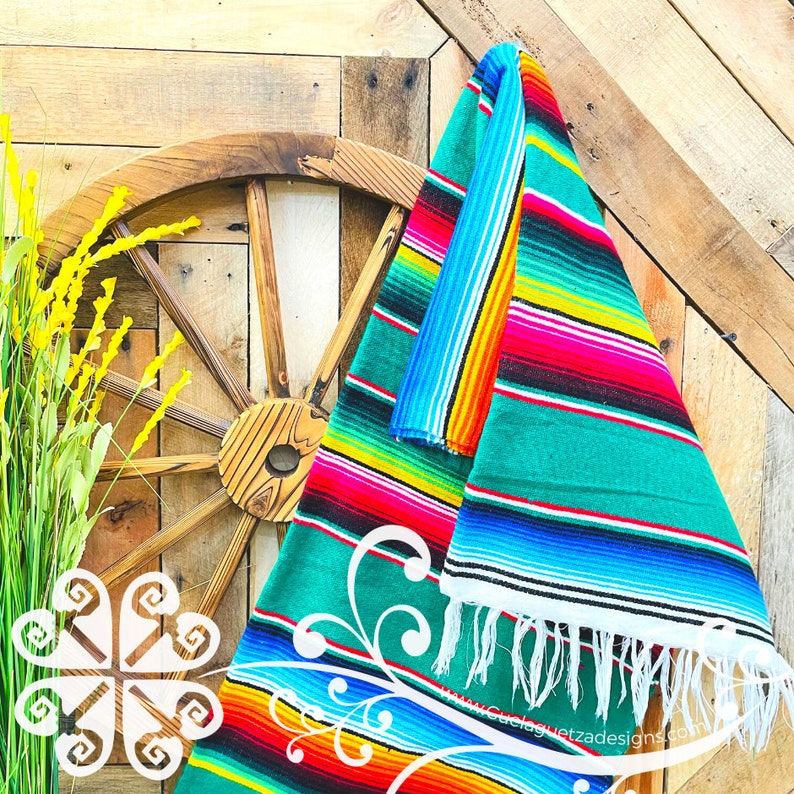 Sarape Mexican Blanket Mexican Table Cover Sarape Mexicano Etsy