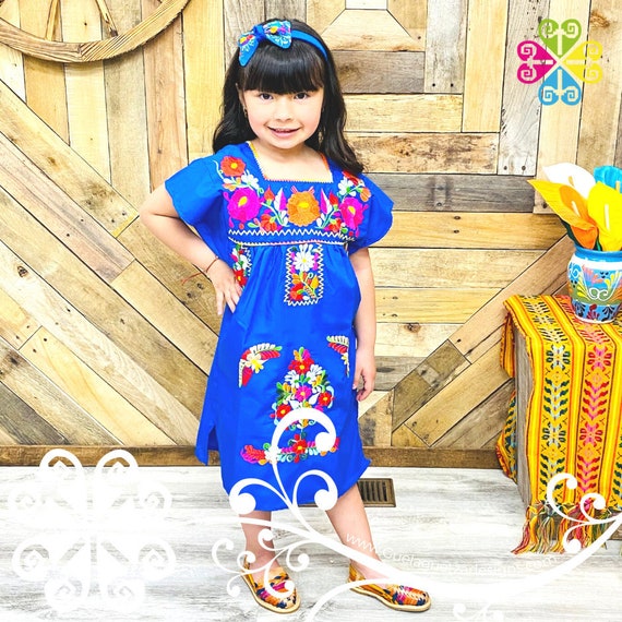 Girl's Fancy Traditional Mexican Cinco De Mayo Fiesta
