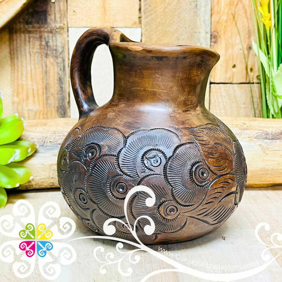 Natural/White Espiga Bola Pitcher - Jarro de Barro main image 0