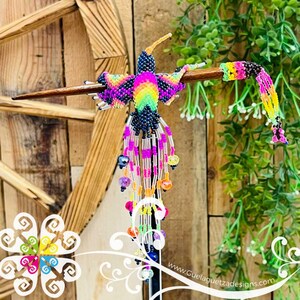 Hummingbird Beaded Hair Brooch