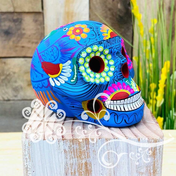 Hand Painted Sugar Skull – Colorful Dia De Los Muertos Calaverita