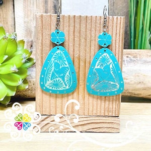 Jicara Triangle Artisan Earrings - Earrings - Handmade Earrings - Mexican Authentic Earrings