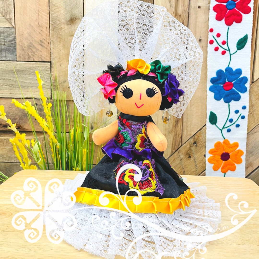 Oaxac Istmena Mexican Doll Handmade Otomi Lele Doll Muneca