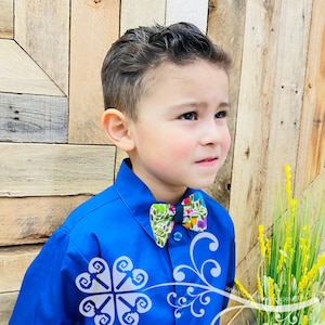Elegant Embroider Bow Tie - Mexican Bow Tie -  Kids Bow Tie - Adjustable Bow Tie