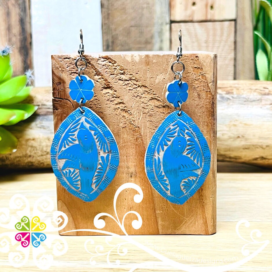 限定1点◍No.64 ＊handmade＊earring ◍ Jicara Oval Artisan Earrings - Earrings - Handmade Earrings