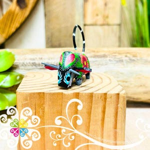 Mini Bull Alebrije - Handmade Wood Figure - Stocking Gift - Unique Gift - Mexican Alebrije