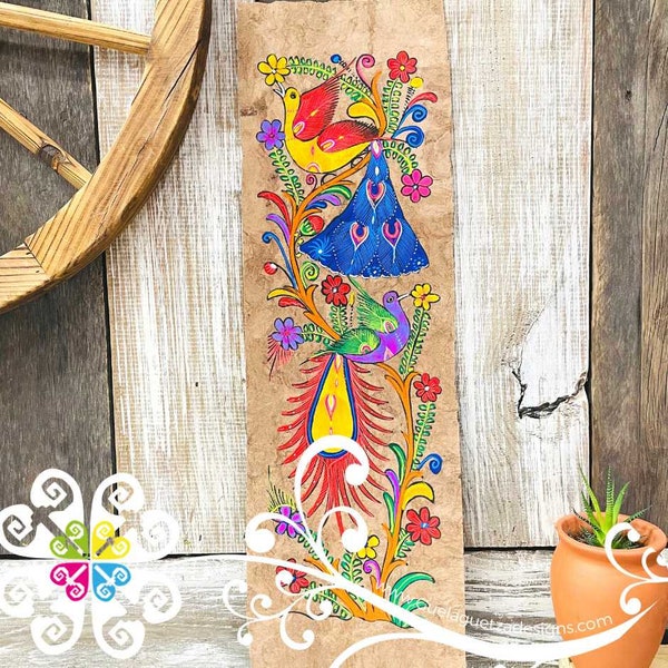 Long Medium Fauna Designs - Amate Paintings- Authentic Mexican Home Decor - Handmade Paintings