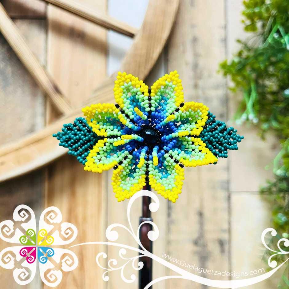 Huichol Hair Barrette Clip - Huichol Art - Mexican Hair  display picture 1