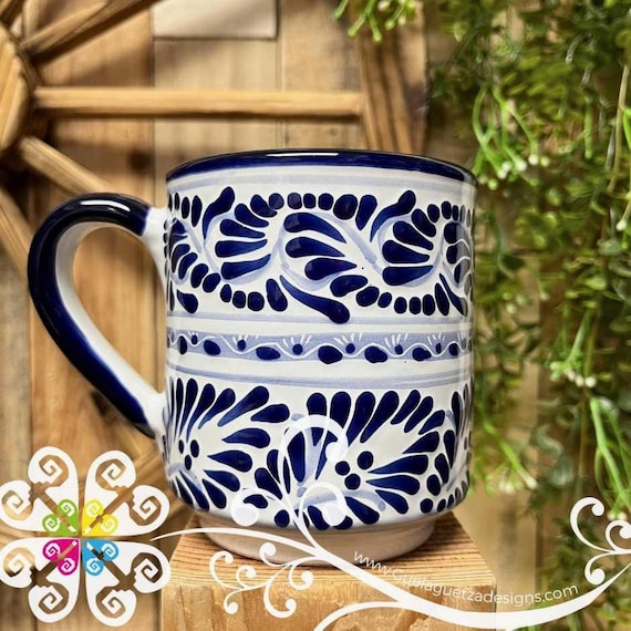 Blue Talavera Mug - Mexican Mug - Authentic Mexican Mug - Etsy