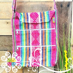 Crossover Morral with Two Zippers - Mexican Bag - Women crossbody Bag