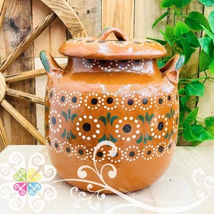 Large Olla de Barro Capula - Olla Con Tapa