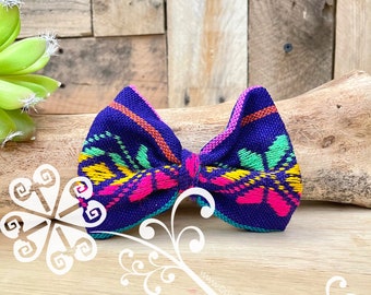 Cambray Hair Bow Clips - Mexican Accessories - Children Headband