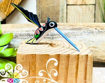 Mini Hummingbird Alebrije - Handmade Wood Figure - Stocking Gift - Unique Gift - Mexican Alebrije