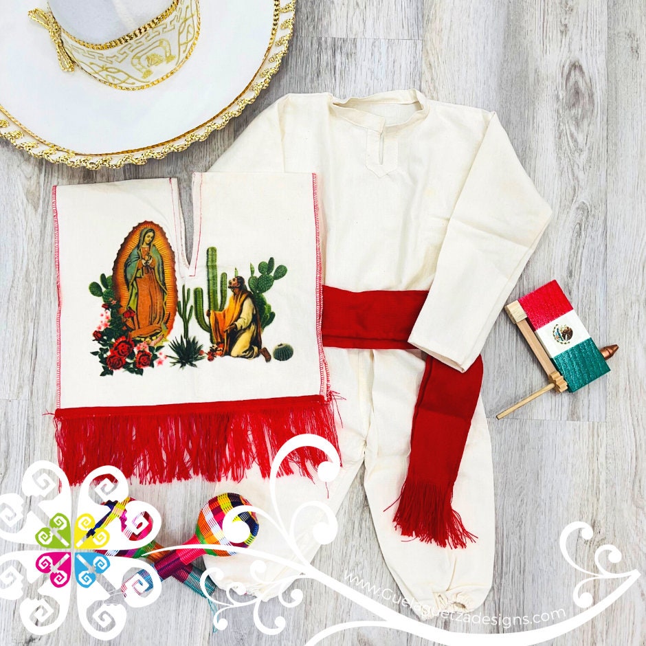 Virgen De Guadalupe Dress & Headband: Mexican Outfit for Girls
