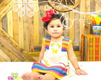 Batita  Lupita - Mexican Dress - 5 de Mayo Dress - Summer Mexican Girl Dress