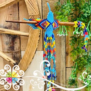 Hummingbird Beaded Hair Brooch