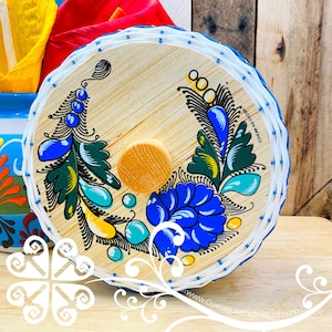 Medium Tortillero Mimbre with Lid - Tortilla container - Mexican basket