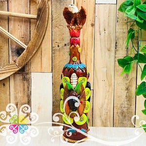 Large Warrior Glass Bottle Container - Tequila Glass Bottle - Mexican Bottle