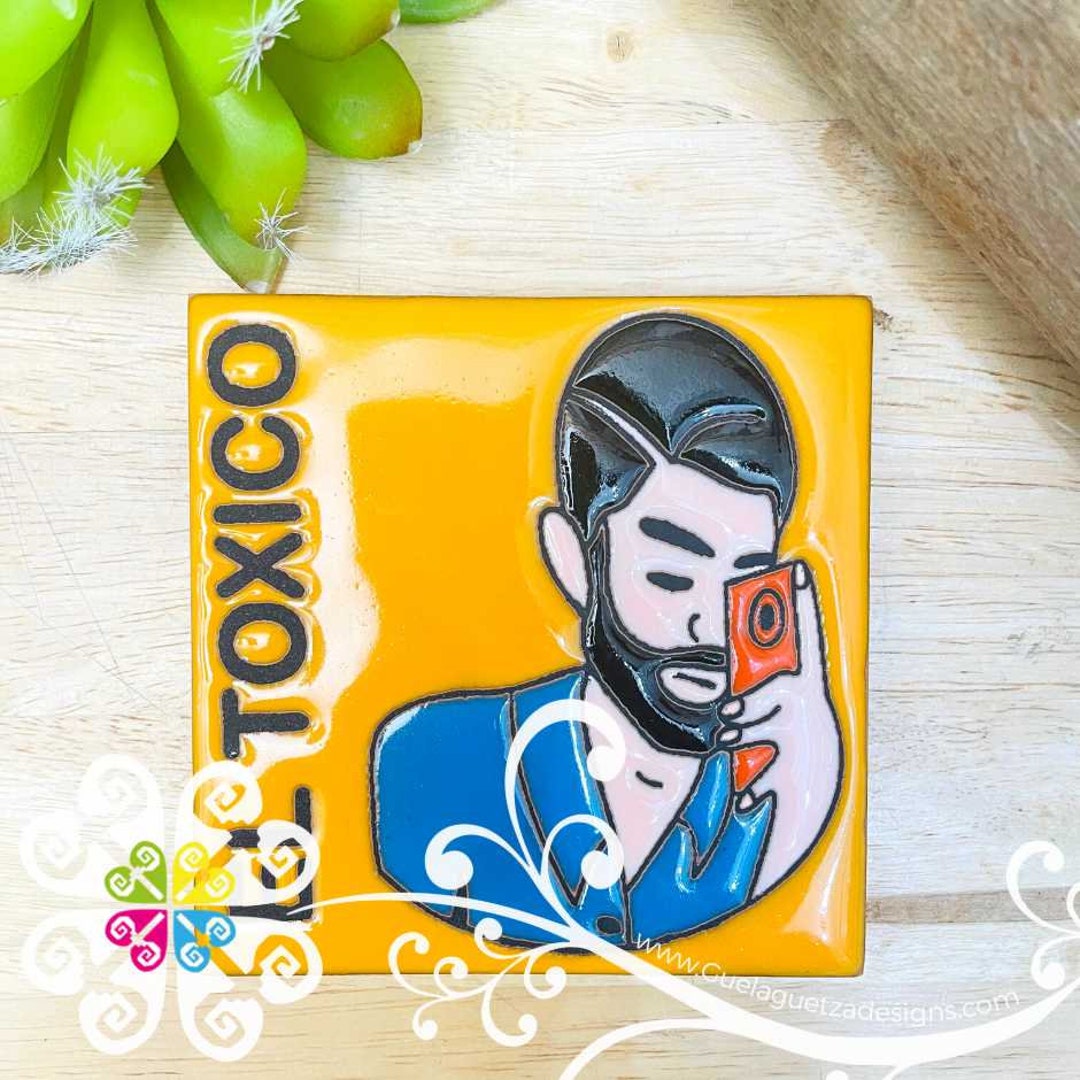 El Toxico Mexican Loteria Coaster Tile Authentic Mexican - Etsy
