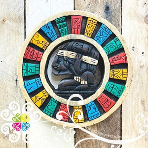 Small Hand Carve Mexican Calendars - Mayan Designs - Mexican Art