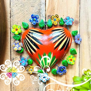 Medium Corazon de Pared - Wall Decor - Mexican Clay Decor