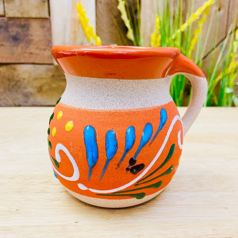 Decorated Mexican Clay Mug Jarrito Mexicano Handmade Mug | Etsy