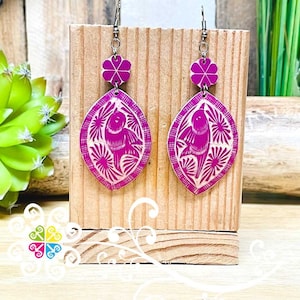 Jicara Oval Artisan Earrings - Earrings - Handmade Earrings - Mexican Authentic Earrings