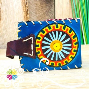 Bemalter Herren Geldbeutel - Cartera de Hombre - Cartera Piel - Mexikanische Männer Geldbörse